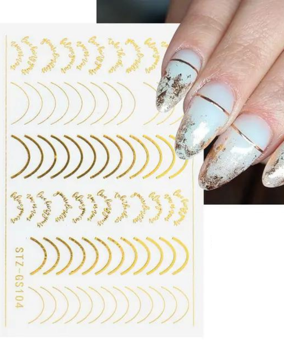 Metallic quotes Stickers