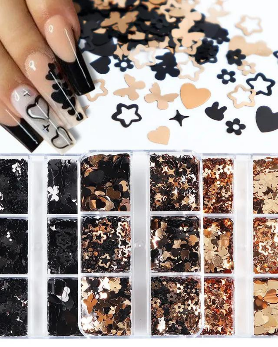 Metallic Black and Gold Decor