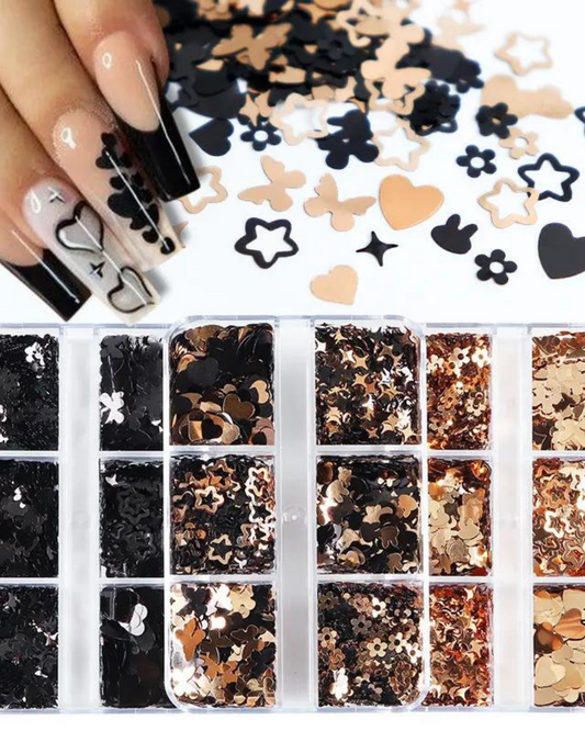 Metallic Black and Gold Decor