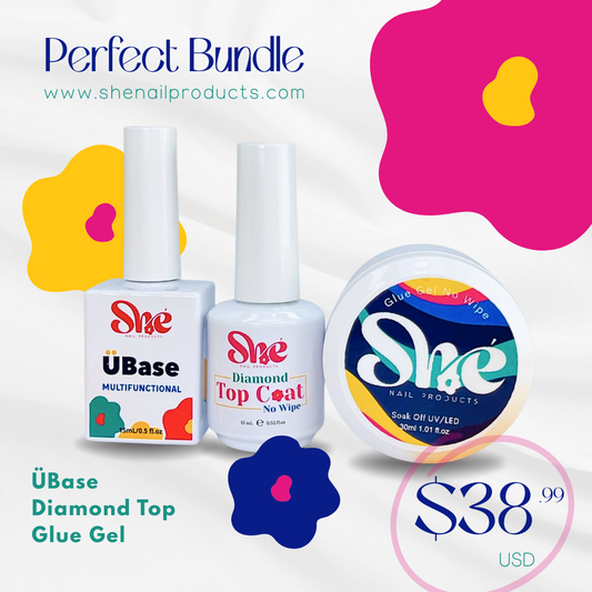 Diamond Top Coat, ÜBase & Glue Gel